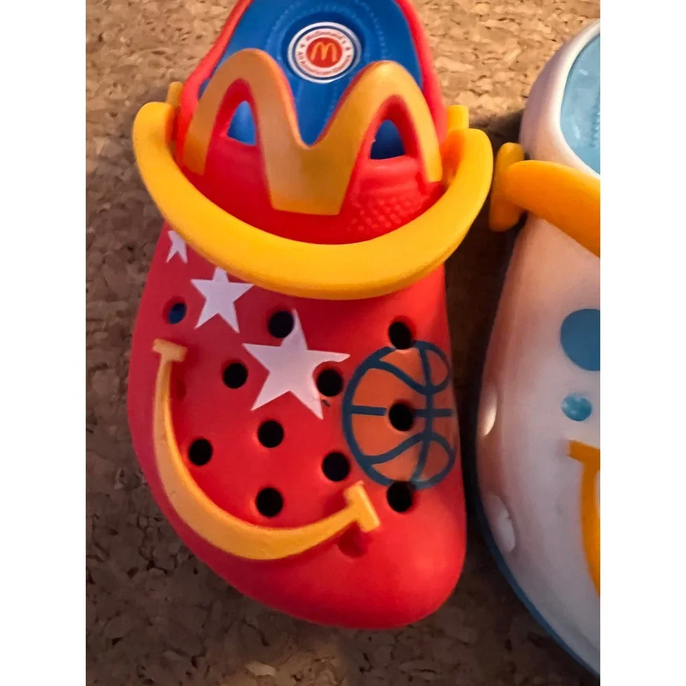 McDonalds Crocs‎ Keychain Happy Meal Toy Set Red White OS Excellent 2024 Retro
